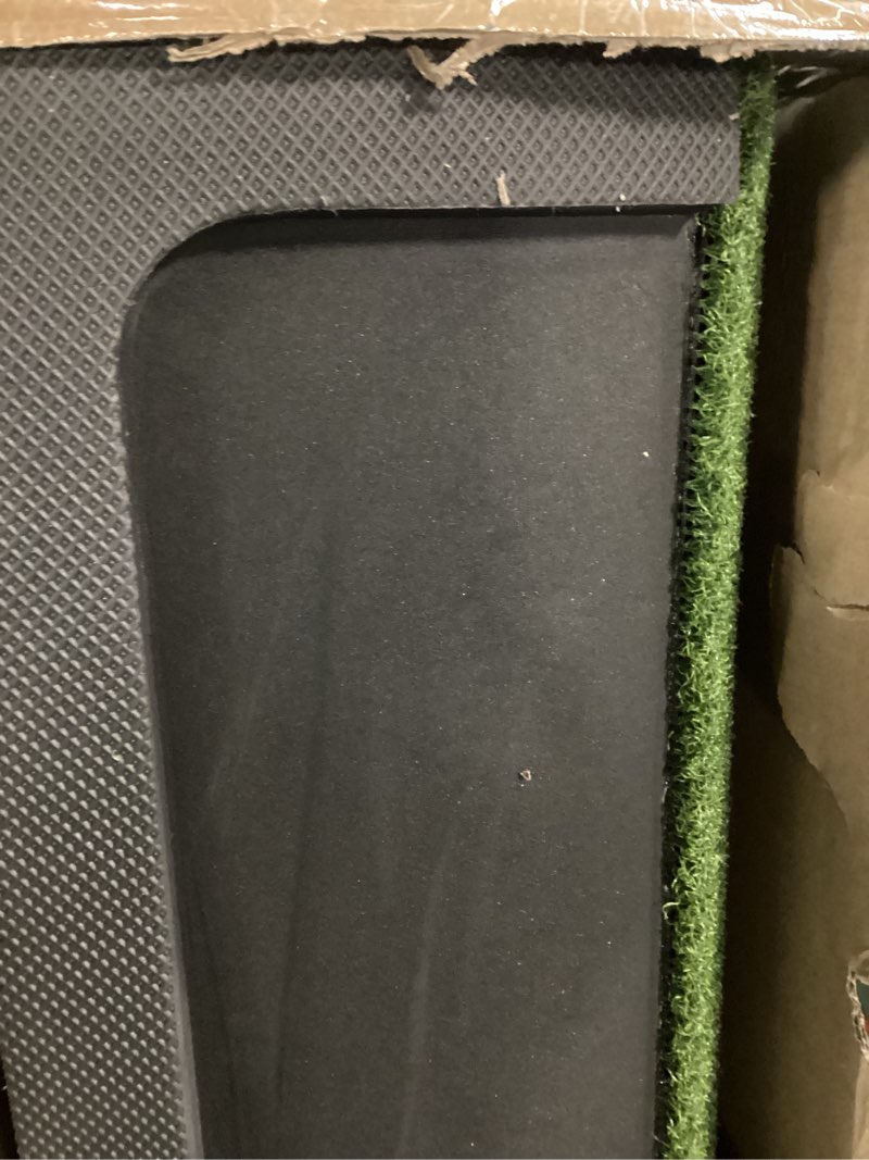 Condition photo showing As Is for Golf Hitting Mat with Ball Tray, 5x4 & 6x4 ft, 26mm/31mm Thick, Standard & Alignment Line Options, Premium Golf Practice Mat for Indoor Outdoor Swing & Chipping 5×4 ft / 26?mm / Standard