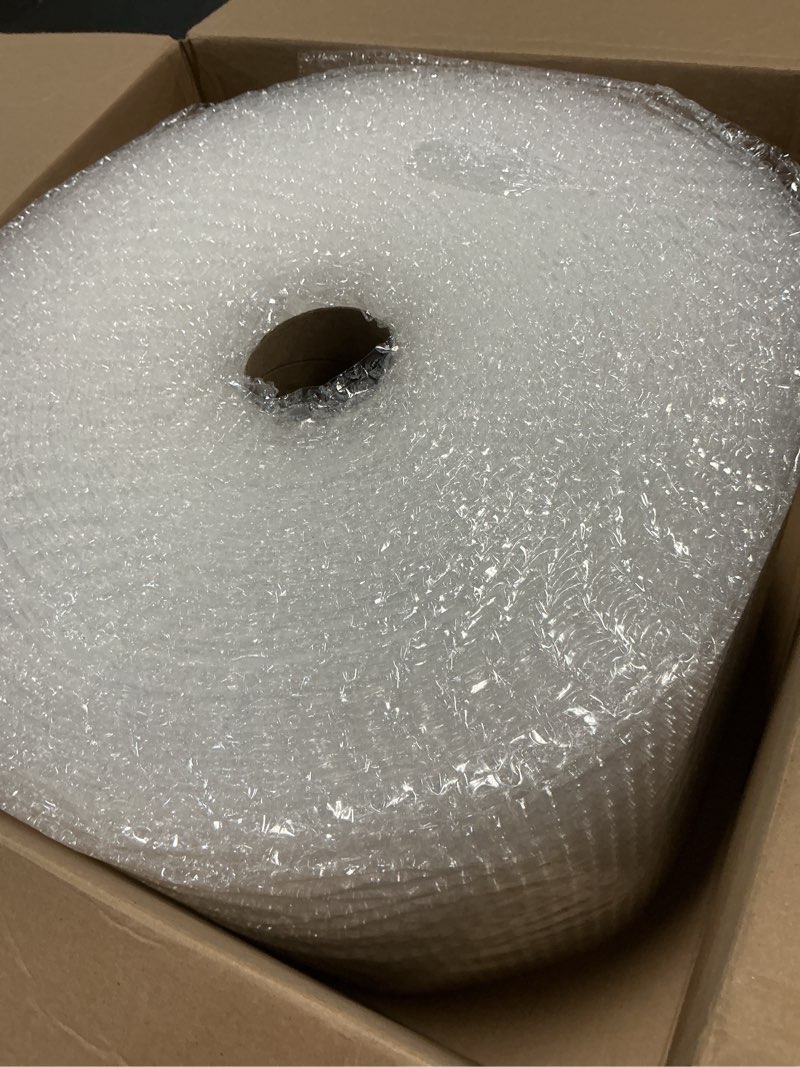 Condition photo showing Good Condition for amazon basics bubble wrap for moving, packing, shipping and storage, perforated protective cushioning for fragile items, 12-inch x 175-ft long roll, small 3/16", clear