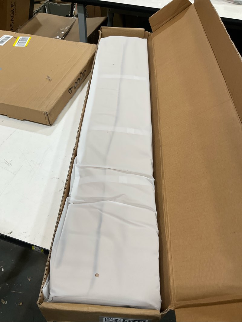 Condition photo showing New/Like New for room divider blackout curtains flexible sliding tracks sets ceiling mounted rod window curtain privacy separation for bedroom living rooms,1 panel khaki drape and black track set-w108xh108 in khaki 108"w x 108"l (pack of 1)