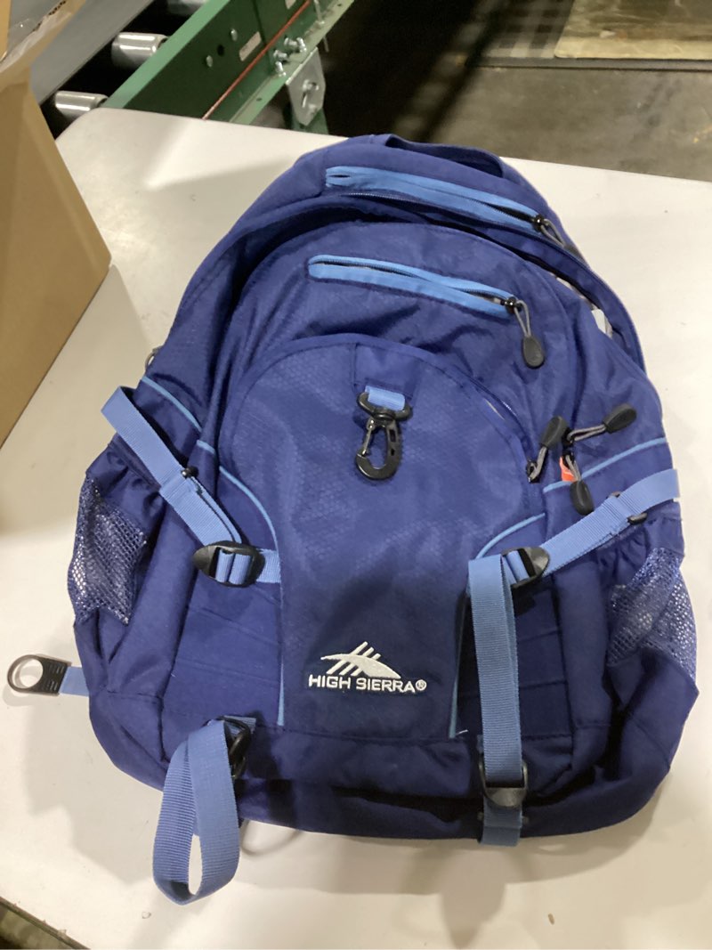 High Sierra Loop Backpack, Travel, or Work Bookbag with tablet sleeve, One Size, True Navy/Graphite 