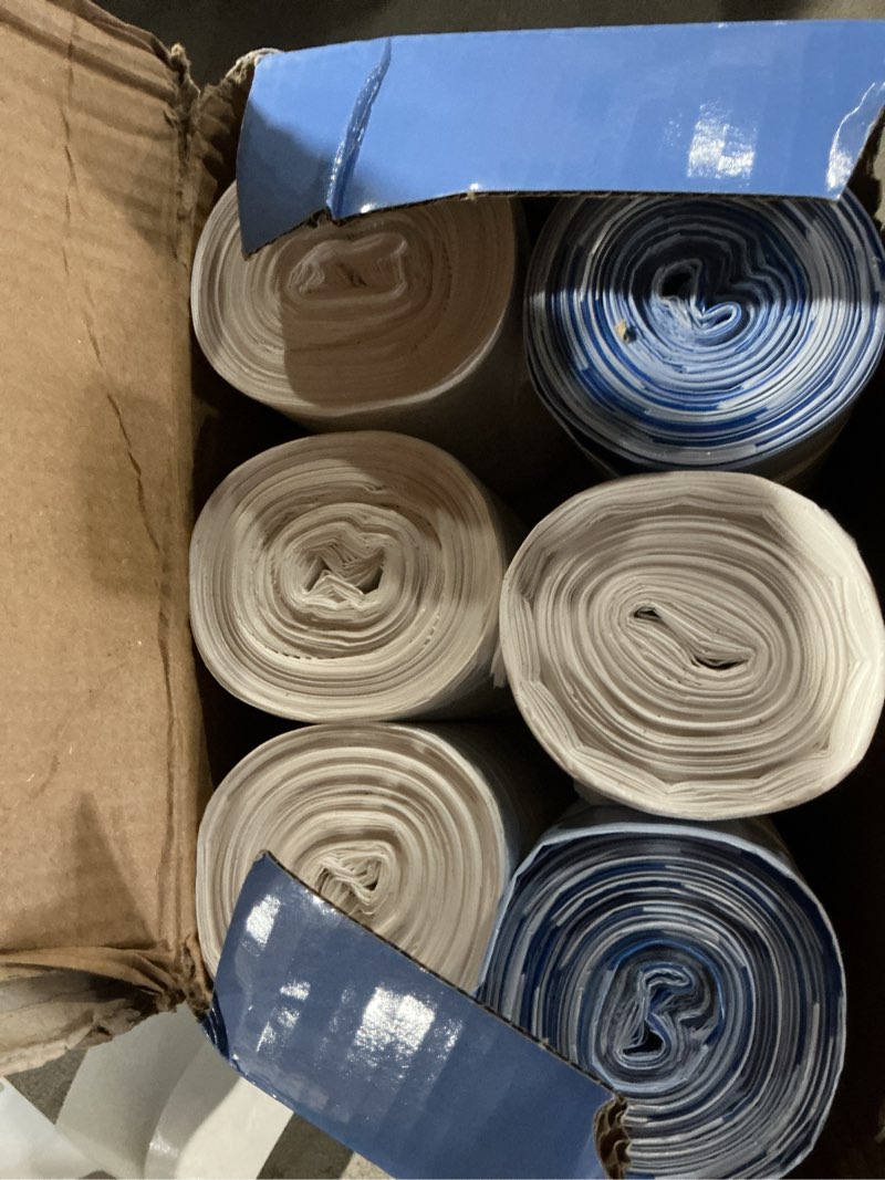 Condition photo showing Good Condition for 150 Count 8 Gallon Trash Bags Drawstring - 1.2 Mil Heavy Duty Medium Garbage Bags Unscented, 30 Liter Thick Plastic Trash Can Liners for Home Kitchen Bathroom Drawstring-8 Gal-150