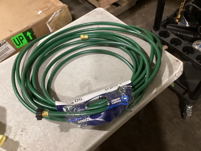 Condition photo showing As Is for project source 1/2-in x 50-ft light vinyl green hose