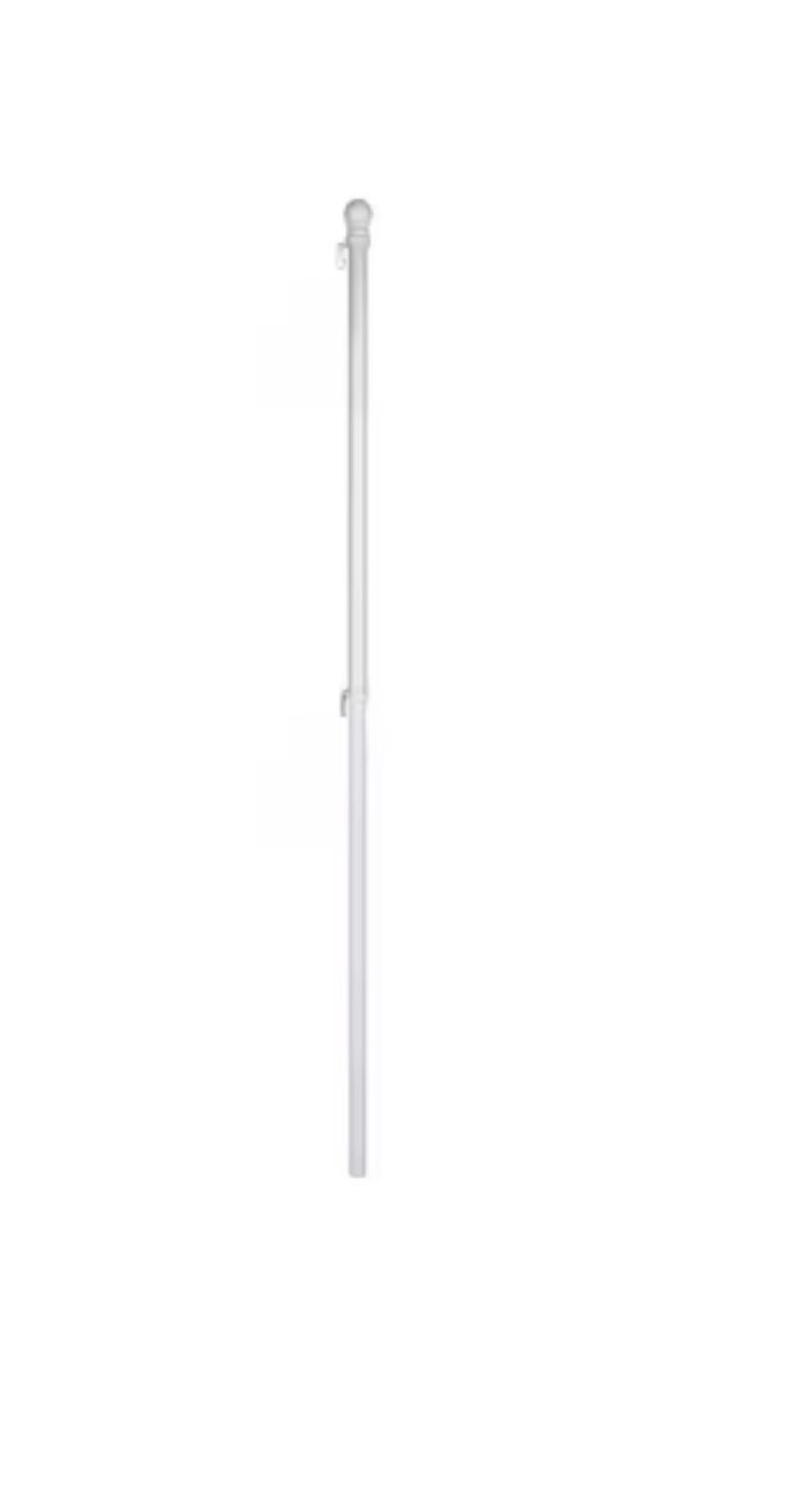 Style Selections 4.67-ft White Metal House Flag Pole