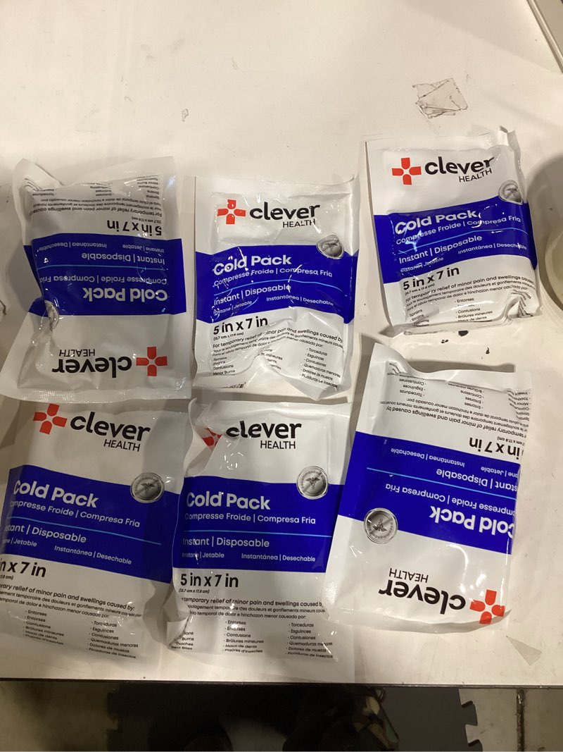 Instant Cold Pack | Disposable Ice Packs - Cold Therapy - for Injuries, Swelling, Inflammation, Muscle Strains, Sprains, Perfect for First aid Kit, Outdoor Activities, Athletes. 5x7 Inches, 6 Pack.