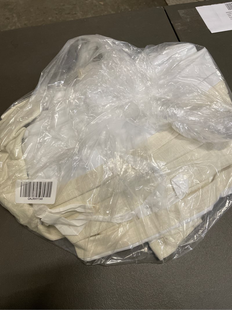 Condition photo showing Good Condition for textured cotton true blackout curtain, 48x96, ivory