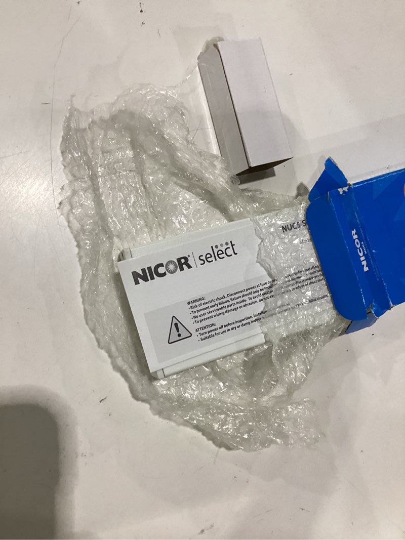 Condition photo showing As Is for nuc-5 series 8-inch white selectable led under cabinet light (nuc508swh 8 white