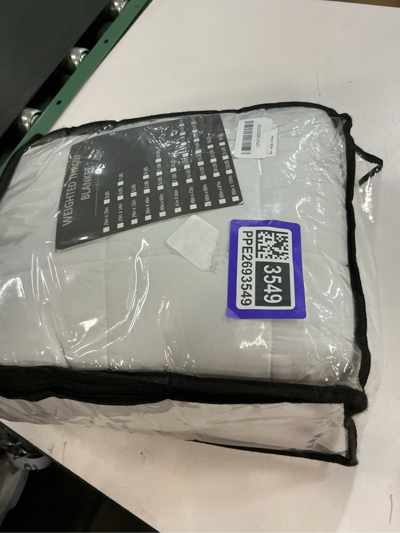Condition photo showing Good Condition for yescool Weighted Blanket for Adults (25 lbs, 60" x 80", White) Cooling Heavy Blanket for Sleeping Perfect for 240-260 lbs, Queen Size Breathable Blanket with Premium Glass Bead, Machine Washable White 60X80-25 lbs