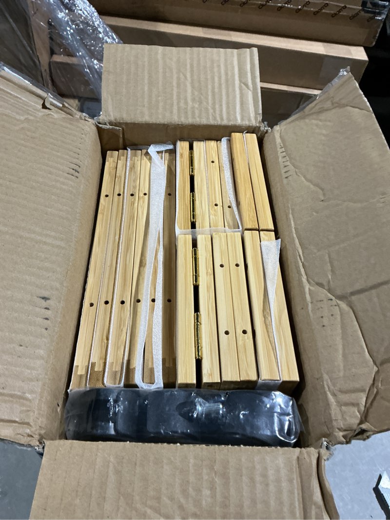 Condition photo showing Good Condition for bamboo under bed storage containers- underbed organizer with wheels with large capacity dust bag,sturdy wood rolling under bed shoe storage organizer drawer 2 packs (nature, large) 2 packs (33.07"×16.54") nature