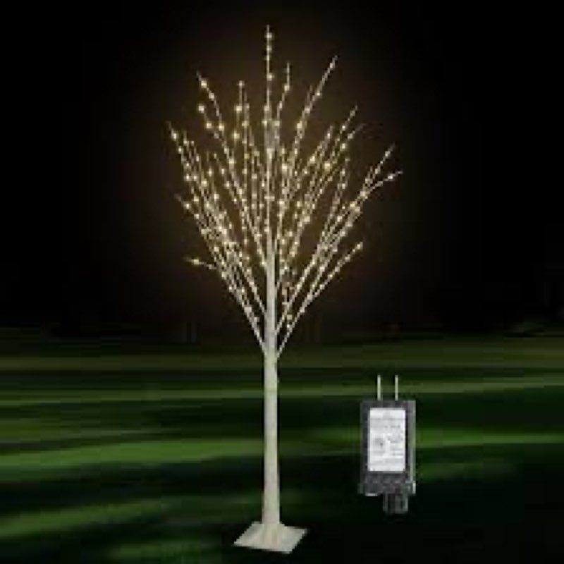 Aurelema 2 Pcs 6ft-400led Lighted Birch Tree 8 Modes Christmas Artificial LED Warm White Lights Birc