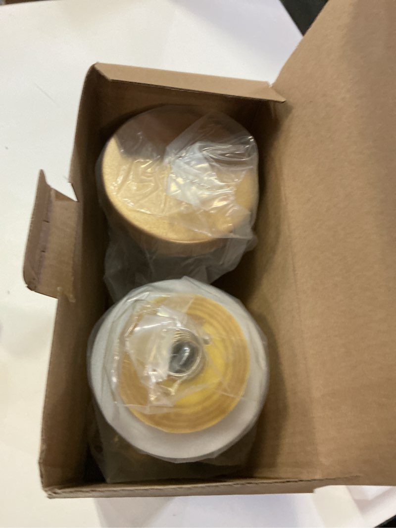 Condition photo showing New/Like New for SAKRINGT 2 Pack Cordless Table Lamp Rechargeable, 5000mAh Battery Operated Portable Table Light,Dimming LED Table Lamp for Restaurant/Patio/Outdoor(Gold) 2Pack Gold