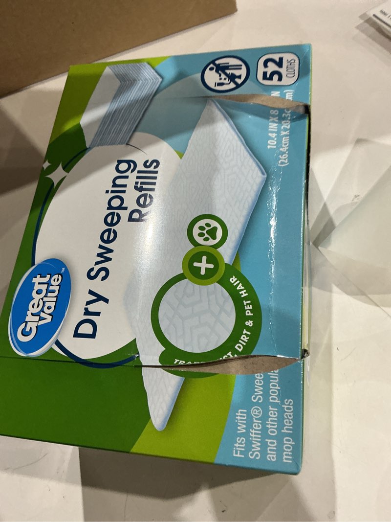 Condition photo showing Good Condition for great value dry sweeping cloth refills, 52 count