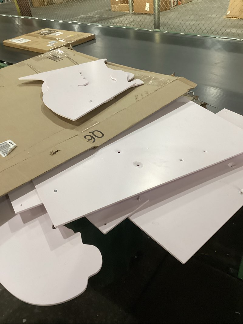 Condition photo showing As Is for 5Ft Christmas Large Outdoor Nativity Scene Set Outdoor Christmas Nativity Display Xmas Holy Family Yard Decoration White Weatherproof PVC Christian Outside Decor for Front Yard Lawn Church