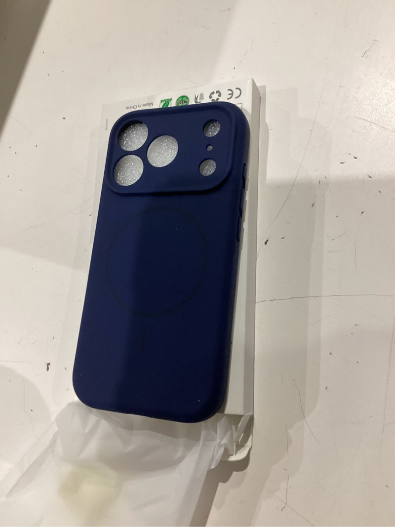 Condition photo showing New/Like New for miracase magnetic for iphone 17 pro case, compatible with magsafe, integrated silicone camera control cover, 3.0mm thicken shockproof drop protection phone case for 17 pro,dark blue dark blue iphone 17 pro