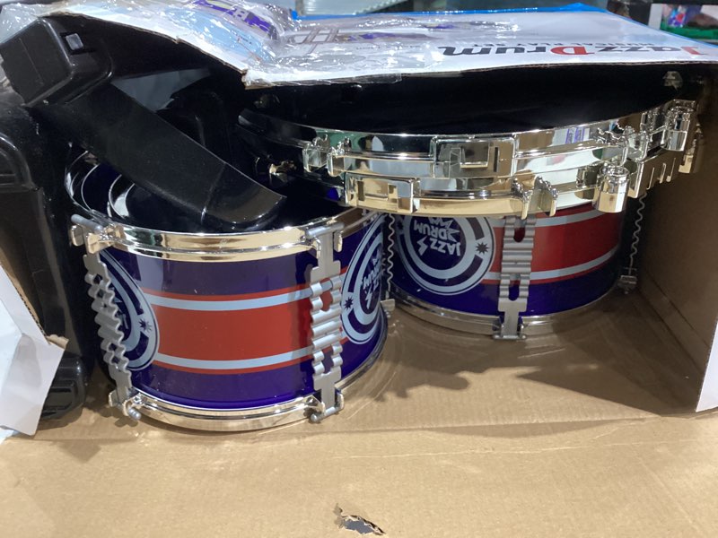 Condition photo showing As Is for Kids Drum Set, Drum Set for Toddlers with Stool Upgraded Plastic Rock Jazz Drum Kit Musical Instruments Toys Gifts for 1 3 5 7 9 12 Years Boys Girls Large