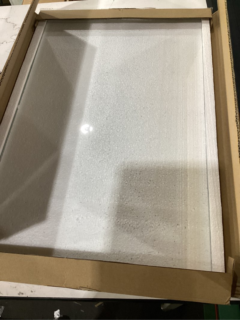 Condition photo showing New/Like New for refrigerator crisper glass shelf replacement 240350608 ap2115928 compatible with fri-gidaire ken-more cro-sley refrigerator crisper shelf insert - 24" x 15.5" x 1/8" in tempered glass by fetechmate