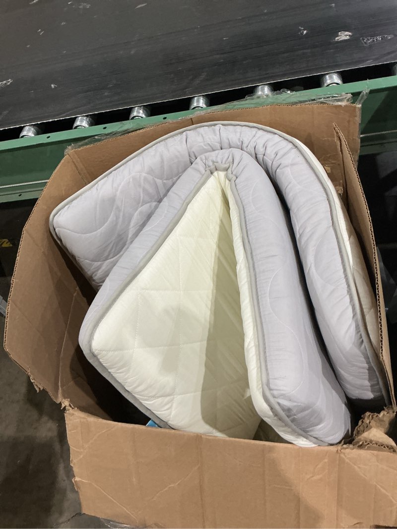 Condition photo showing As Is for japanese futon floor mattress, 100% high density comfortable foam, 3.5" thicken foldable mattress tatami mat sleeping pad, ideal for comfort and support, kids floor lounger pillow bed sofa (twin?