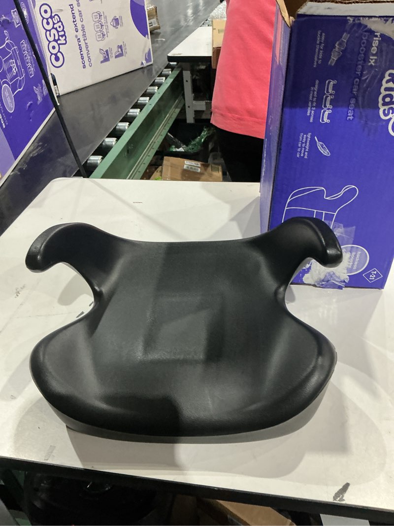 Condition photo showing As Is for cosco kids rise lx booster car seat, fossil black