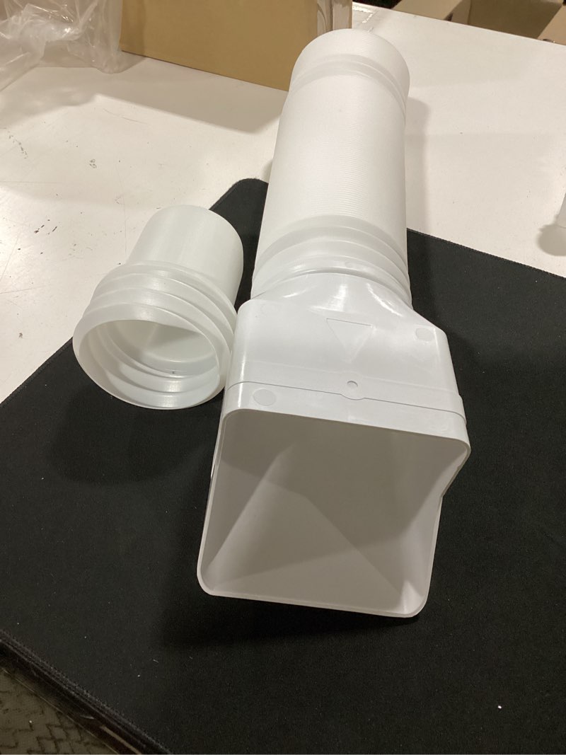 Condition photo showing As Is for (similar to product) plusgutter white-2pack rain gutter downspout extensions flexible, drain downspout extender,down spout drain extender, gutter connector rainwater drainage,extendable from 21 to 68 inches