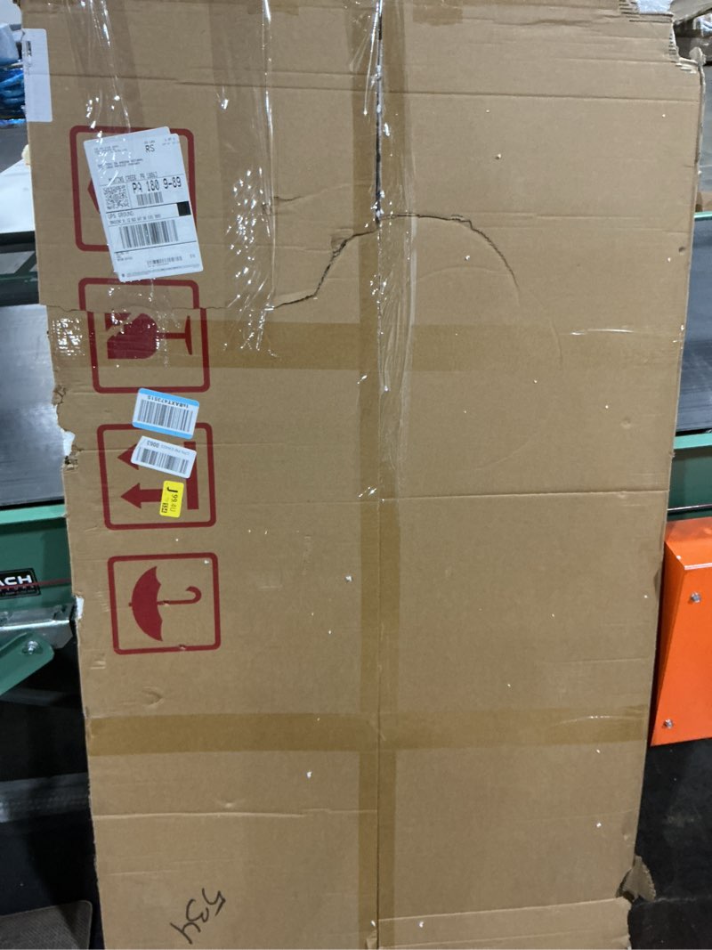 Condition photo showing As Is for Delma Bathroom Vanity Mirror, Black Framed Bathroom Mirror for Over Sink, High-Definition Bathroom M