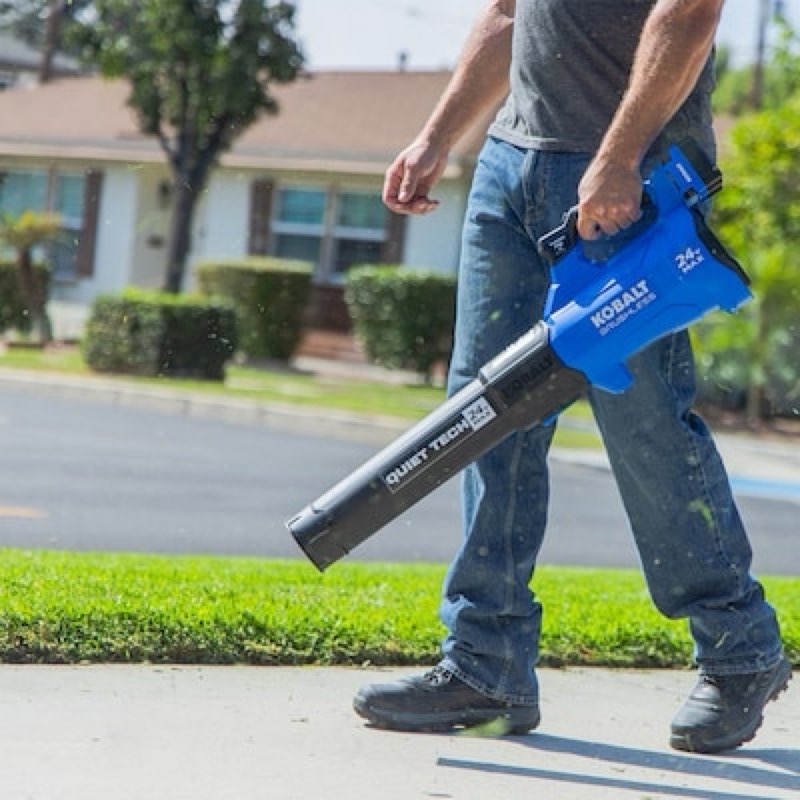 kobalt quiet tech 24-volt 540-cfm 120-mph battery handheld leaf blower 
