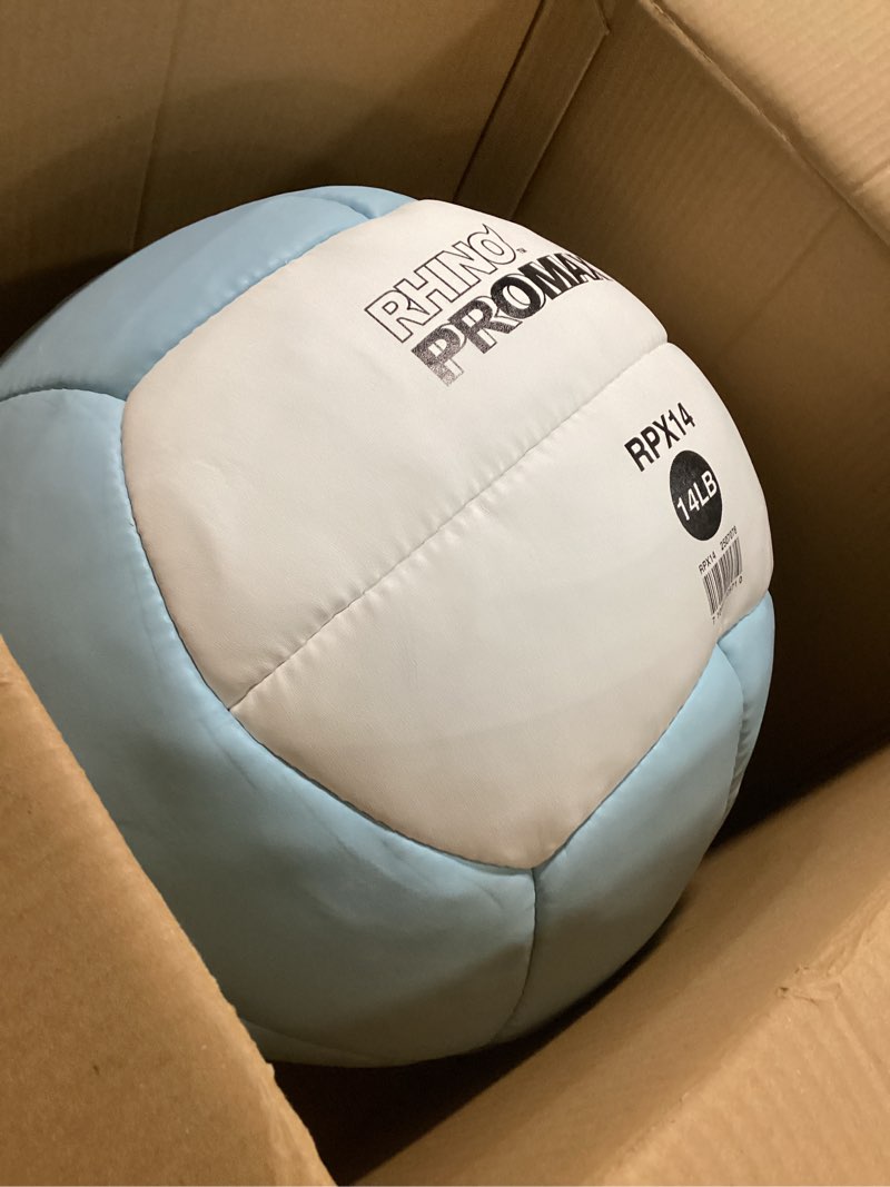 Condition photo showing Good Condition for Champion Sports Rhino Slam Ball, 4-30 lb. Non-Slip Grip, Weightlifting, Crossfit, Home Gym, Fitness, 14" Diameter Balls, Optional Storage Rack/Tree Sold Separately 14 LBS