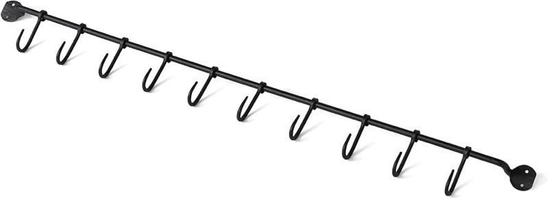 Park Hill Collection Park Hill Pantry & Cafe Forged Iron Rack, 10 Hooks