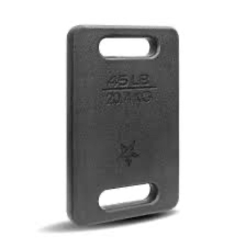 yes4all cast iron ruck weight plate, specifically a 45 lb (20.4 kg) version, designed for rucking, swings, squats, and other strength training exercises.  