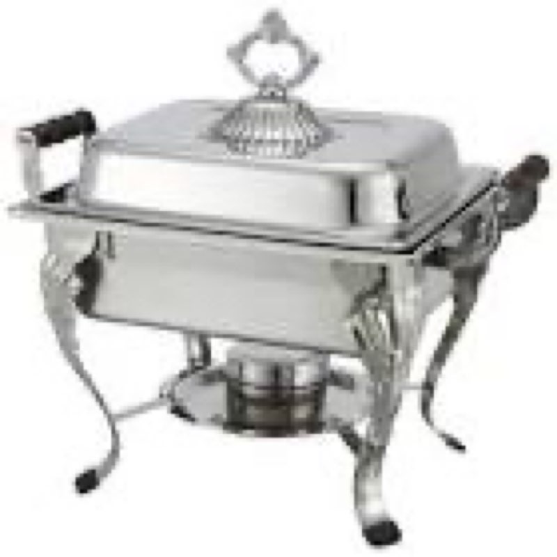 winco half crown chafer, 4-quart, stainless steel