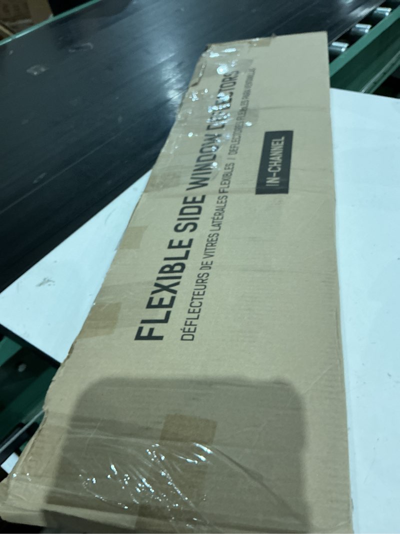 Condition photo showing As Is for flexible side window deflectors  déflecteurs de vitres latérales flexibles / deflectores flexbles para ventanillas  in-channel