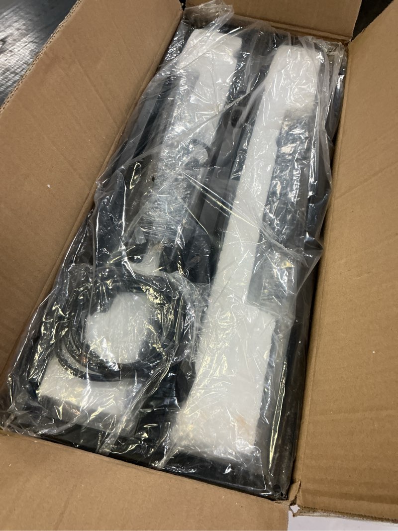 Condition photo showing Good Condition for Dining Room Light Fixture 4 Light Black Farmhouse Chandelier Modern Kitchen Island Pendant Lighting Rectangular Hanging Lights for Kitchen Dining Room Adjustable Height Metal E26 Base