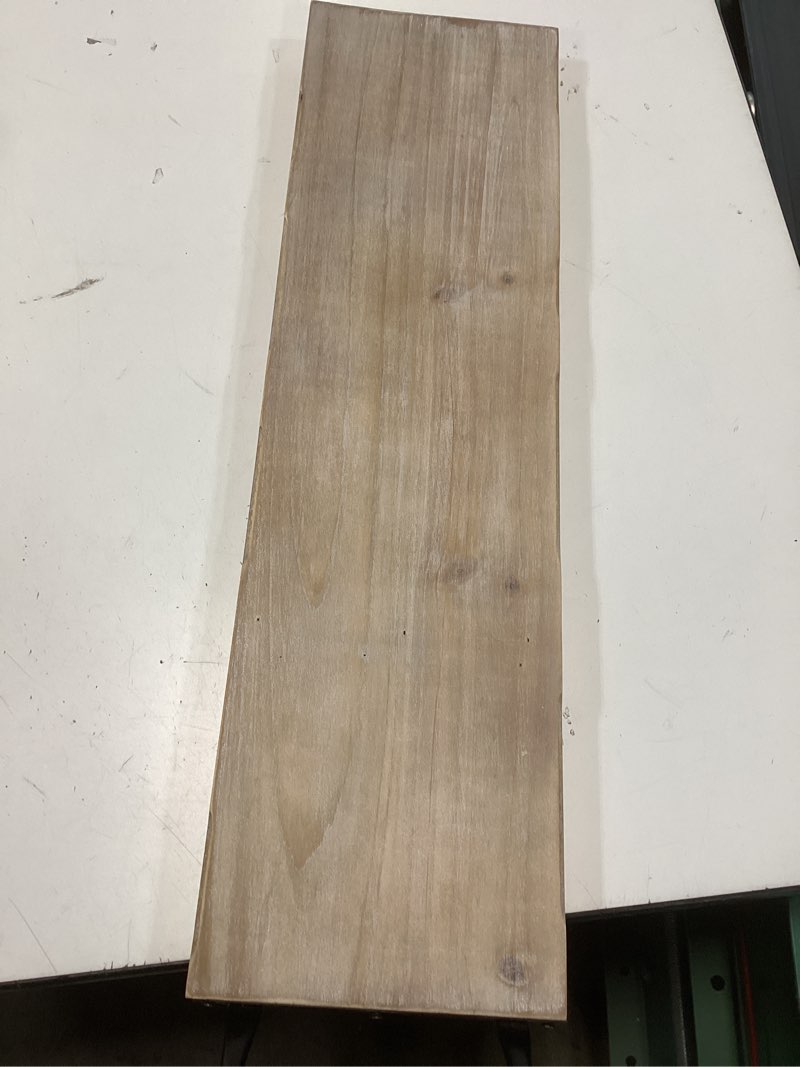 Condition photo showing New/Like New for SOFE Rectangular Long Narrow Tray Table Centerpiece - Wood Serving Tray with Handles - 25 Inch Large Serving Platters for Entertaining - Rustic Wood Decorative Tray for Home Room Decor Brown