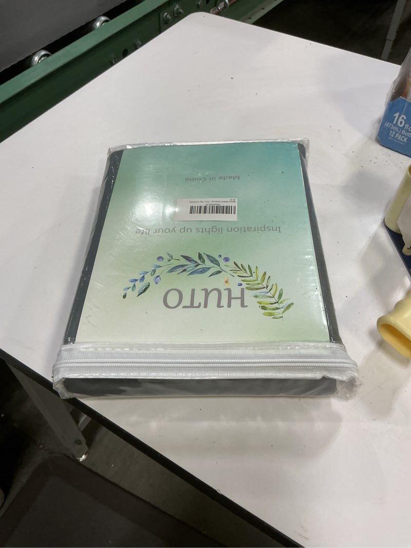 Condition photo showing New/Like New for HUTO Blackout Window Curtains and Drapes - Thermal Insulated Solid Antique Copper Grommet Top Blackout Panels Draperies for Kid's Room (Grey, 1 Pair, 52 x 63 Inch) 52"W x 63"L (Pack of 2) Grey