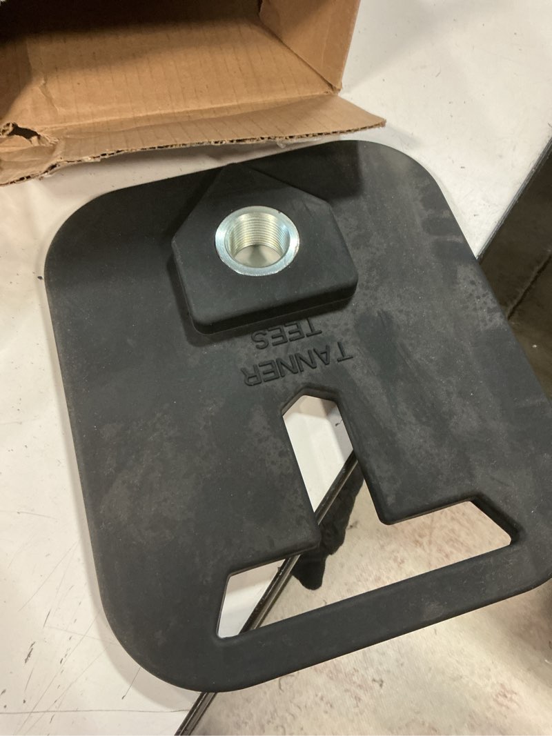 Condition photo showing As Is for (incomplete)tanner pro batting tee | pro style weighted hitting tee for baseball softball slow pitch | adjusts 26-43” | age 8 up| weighted base, hand rolled flextop, reinforced steel stem | hand assembled in us