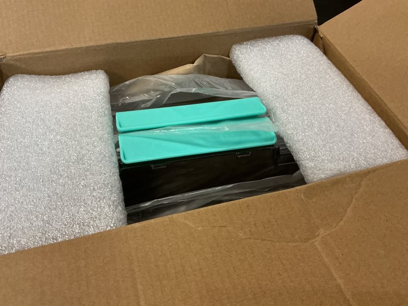 Condition photo showing As Is for Vtopmart 6 Qt Plastic Storage Bins with Lids, Clear Sensory Bins, Arts Crafts Organizers and Storage, Stackable Containers for Home Office and School Supplies, 4 Pack