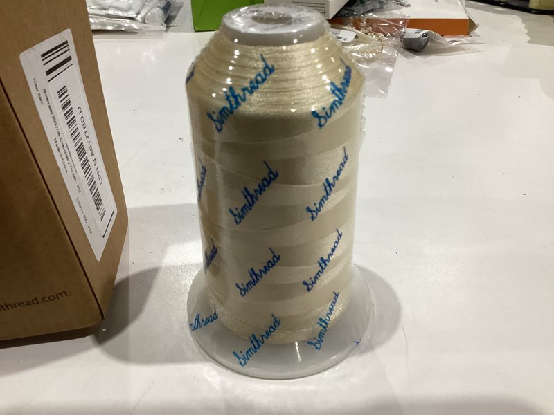 Condition photo showing New/Like New for Simthread 5500Yds Embroidery Thread, 5000M High-Yardage 40WT 100% Polyester Thread – 170+ Vivid Colors, High-Speed Rated – Compatible with Brother, Singer, Janome & More - Ivory 902 Ivory902
