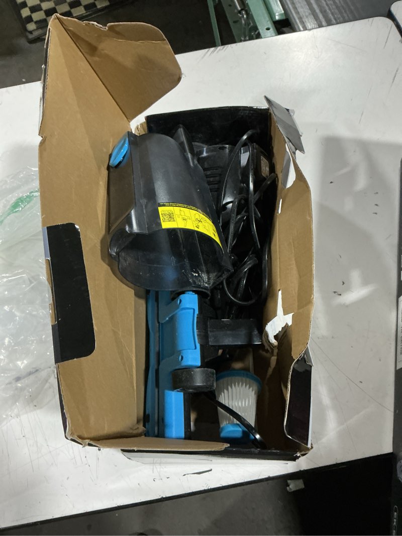 Condition photo showing As Is for vazone r6x corded stick vacuum cleaners for home, 20kpa powerful suction stick vacuum with 16ft cord, 2 in 1 lightweight handheld vacuum cleaner for hardwood floor pet hair blueblack