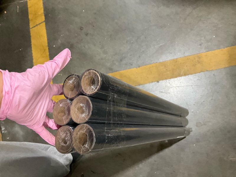 Condition photo showing New/Like New for JAM PAPER Black Kraft Gift Wrapping Paper Roll - 6packs of 25 Sq. Ft.: Solid Matte for All Occasions, Love & Romance Theme