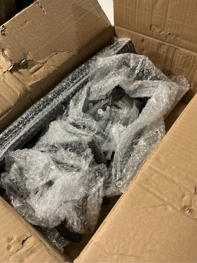 Condition photo showing Good Condition for lbt 99" garage tool organizer wall mount - 1000lbs garden tool organizer with adjustable hooks, heavy duty metal garage storage rack, anti-rust shed rack holder hanging rake broom mower snowboard 99inch