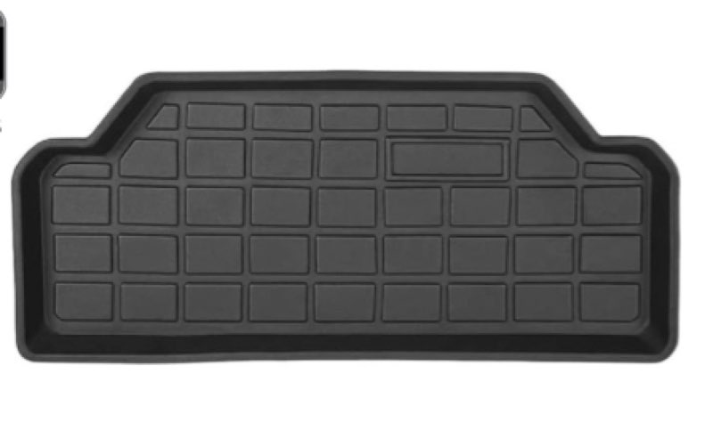 mixsuper custom fit for frunk cargo liner tesla model s 2016 2017 2018 2019 2020 model s accessories all weather front trunk mat 3d non-skid black rubber storage cargo tray