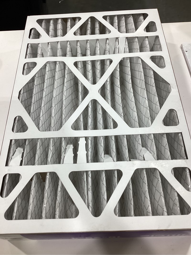 Condition photo showing As Is for filtrete 16 x 25 x 4 merv 12 1550 mpr allergen, bacteria and virus electrostatic pleated air filter