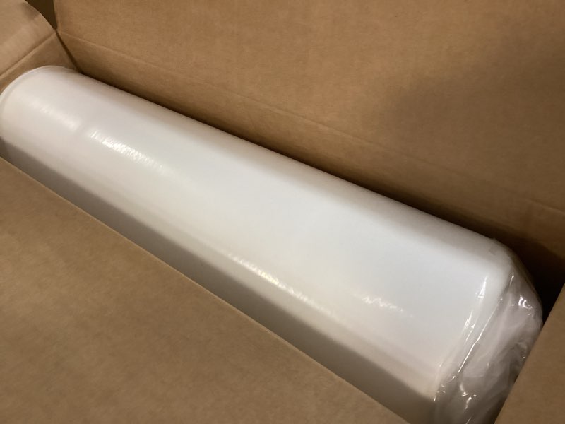 Condition photo showing New/Like New for Set of 2 Chaise Lounge Cushions Outdoor, 3" Thick Lounge Chair Cushion Indoor Outdoor Furniture Cushion for Patio Pool (Green & White Stripe)