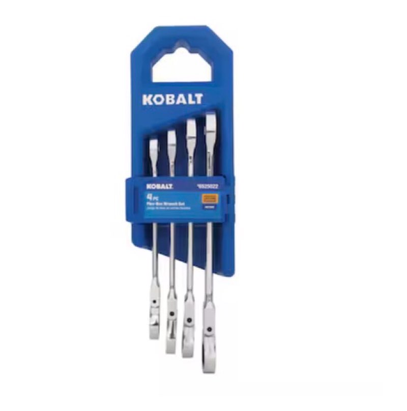 kobalt 4 -piece set metric flexible head ratchet wrench