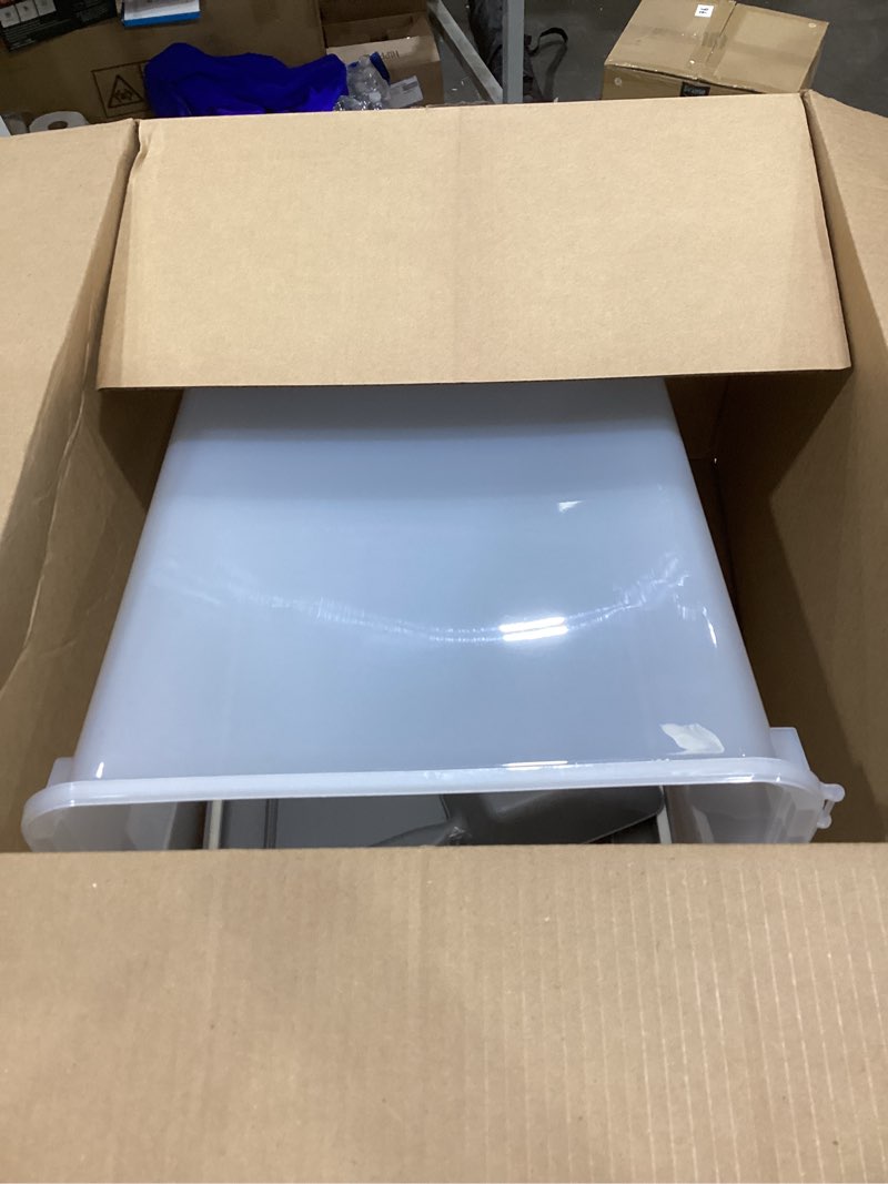 Condition photo showing Good Condition for amazon basics airtight dog food storage container with scoop and wheels, 69 qt, gray