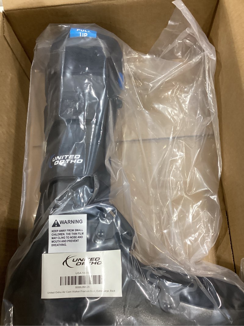 Condition photo showing As Is for United Ortho Air Cam Walker Fracture Boot, Extra Large, Black X-Large (Pack of 1) Black
