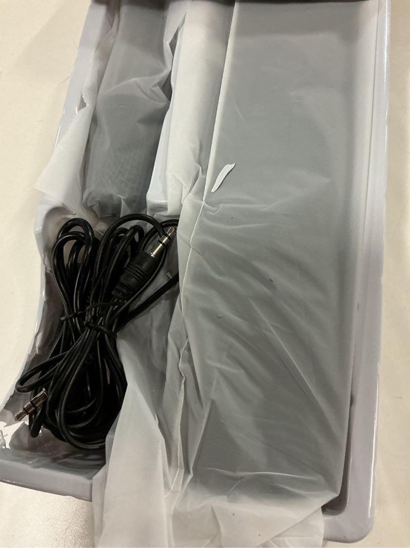 Condition photo showing Good Condition for TV Soundbar Speaker with Bluetooth/AUX/USB/TF/Coaxial, Sound Bar for Smart TV with 4 Wireless Microphones, Surround Sound System for TV (Full Black, 4mic)