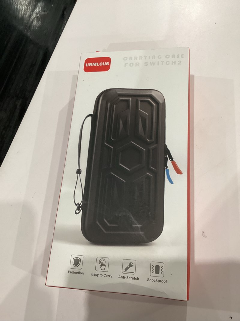 Condition photo showing New/Like New for URMLCUS Carrying Case for Nintendo Switch 2 (2025), Hard Shell Travel Case with 10 Game Card Slots, Water Resistant & Shock Resistant Protection for Console & Accessories +4 Thumb Grip Caps (Black)