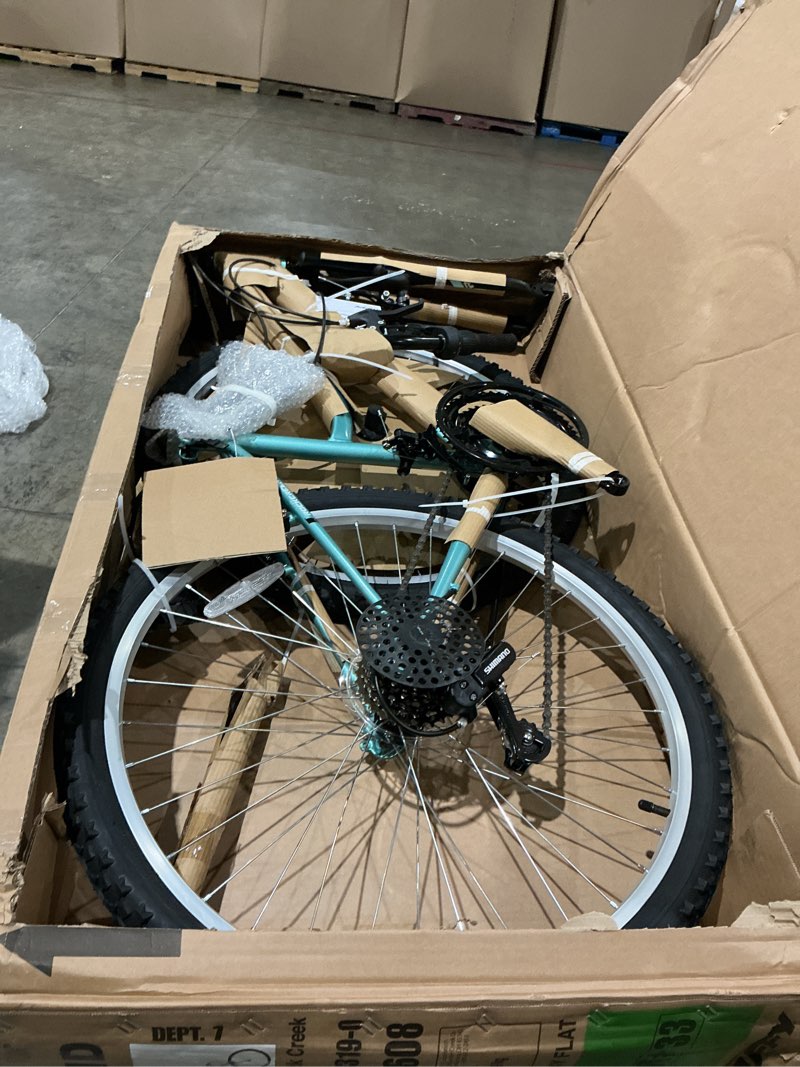 Condition photo showing As Is for huffy 26” rock creek women's 18-speed mountain bike, mint