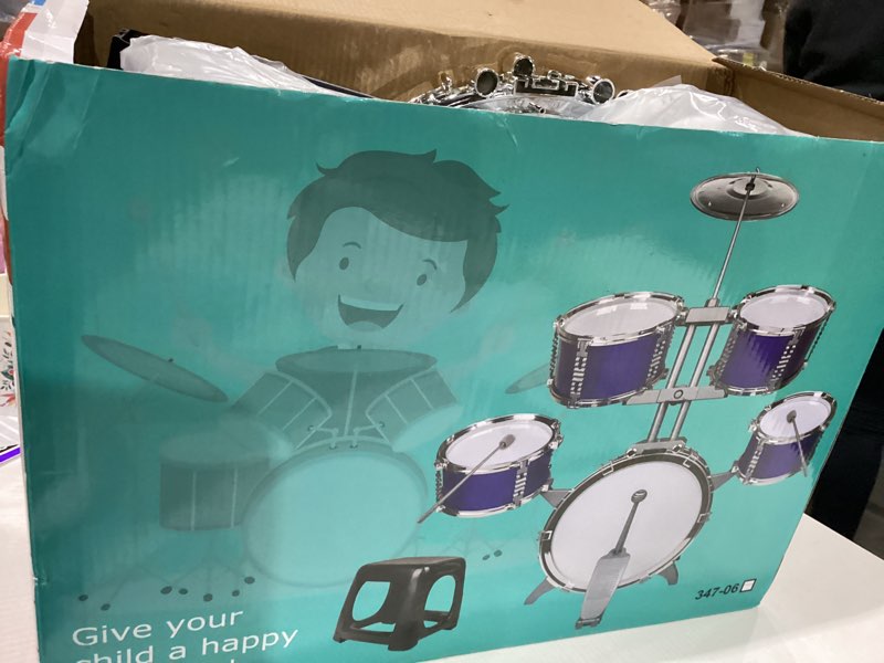 Condition photo showing Good Condition for Upgraded Kids Drum Set for Toddlers Plastic Musical Jazz Drum Instruments Kit Birthday Musical Learn