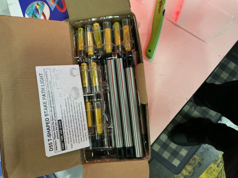 Condition photo showing New/Like New for denicmic solar lights outdoor 10 pack waterproof 6000k cold white led stainless steel stake outside lights for yard pathway garden driveway walkway landscape path lighting cold 10pack