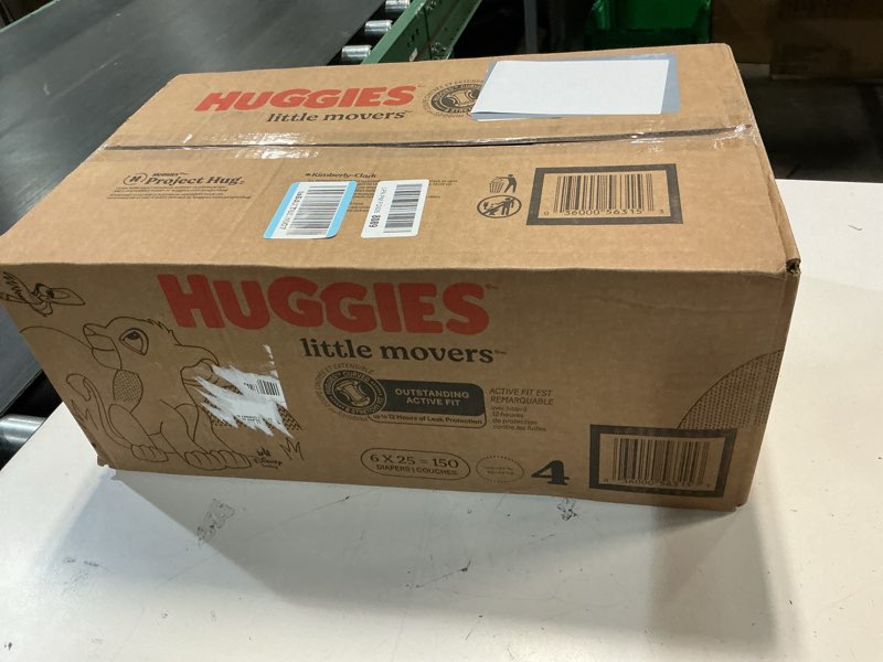 Condition photo showing New/Like New for huggies little movers disposable diapers - econ+ pack - size 4 - 150ct